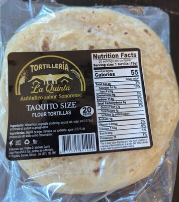 Taquito Size Flour Tortillas