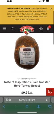 Taste of Inspirations Oven Roasted Herb Turkey Breast