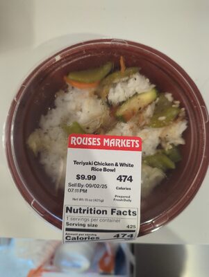 Teriyaki Chicken And White Rice Bowl