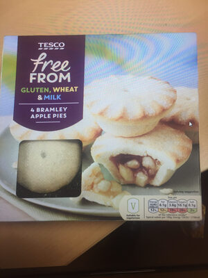 Tesco Free From Bramley Apple Pies 4 Pack