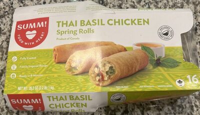 Thai Basil Chicken Spring Rolls