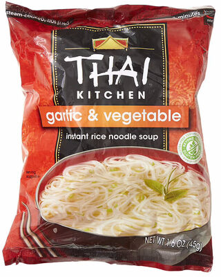Thai Kitchen, Instant Rice Noodle Soup, Garlic & Vegetable