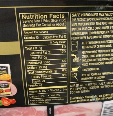 Thick Cut Bacon, Hickory Smoked