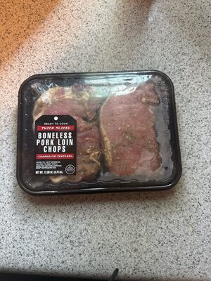 Thick Sliced Boneless Pork Loin Chops Chophouse Seasoned