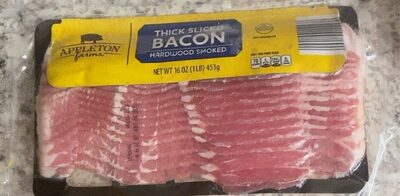 Thicked sliced bacon hardwood smoked