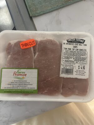thin pork top loin boneless