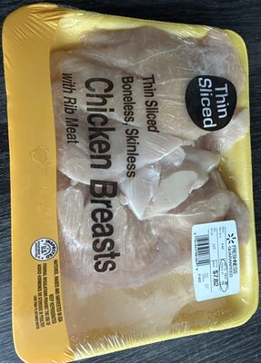 Thin Sliced Boneless/skinless Chicken Breasts With Rib Meat
