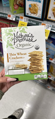 Thin wheat crackers