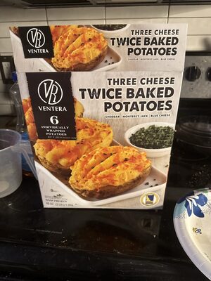 Three Cheese Twice Baked Potatoes