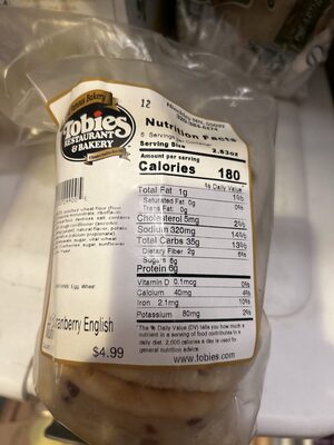 Tobies Cranberry English Muffin