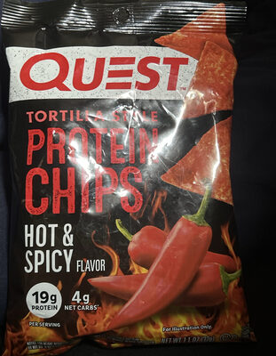 Tortilla Style Protein Chips Hot & Spicy Flavor