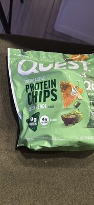 Tortilla Style Protein Chips Salsa Verde Flavor