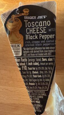 Toscano Cheese With Black Pepper