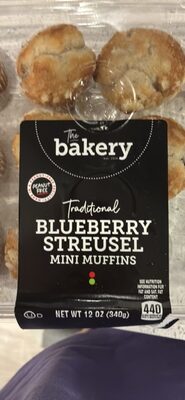 Traditional Blueberry Streusel Mini Muffins