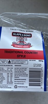 Traditional Country Style Sausages