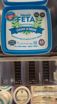 Traditional, Greek Style Feta Cheese, Chunk-In Brine