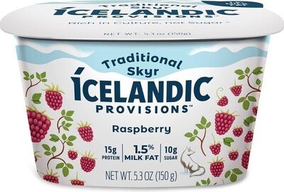 Traditional raspberry skyr