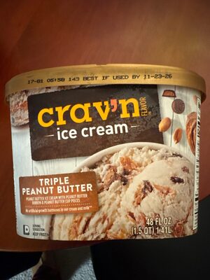 Triple Peanut Butter Ice Cream