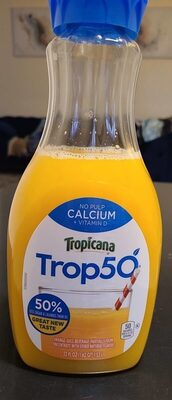 Trop orange juice no pulp with calcium and vitamin d