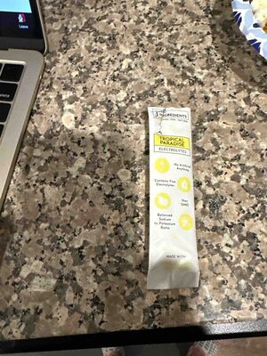 Tropical Paradise Electrolytes nutrition label, ingredients and packaging