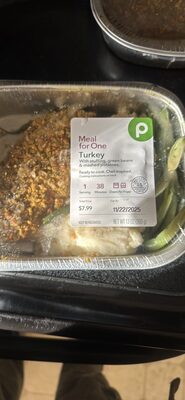 Turkey with stuffing, green beans & mashed potatoes