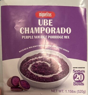 Ube Champorado Purple, Yam Rice Porridge