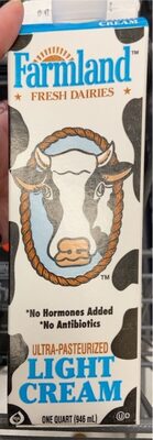 Ultra Pasteurized Light Cream