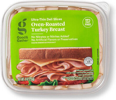 Ultra thin deli slices oven roasted turkey breast