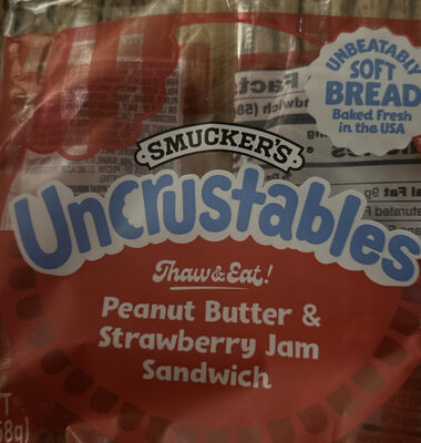 Uncrustables Peanut Butter & Strawberry Jam Sandwich