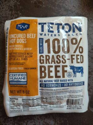Uncured beef hot dogs, uncured beef