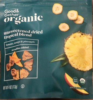 Unsweetened dried tropical blend