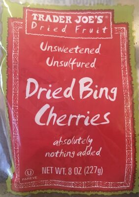 Unsweetened unsulfured dried bing cherries