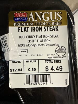USDA Flat Iron Steak Choice