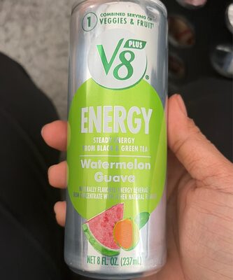 V8 +Energy Watermelon Guava Juice Energy Drink, 8 Fl Oz Can