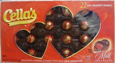 Valentine's day cella's milk chocolate covered cherries count