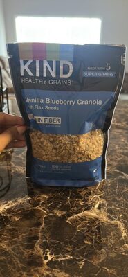 Vanilla Blueberry Granola with Flax Seeds