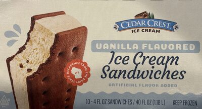 Vanilla Flavored Ice Cream Sandwiches