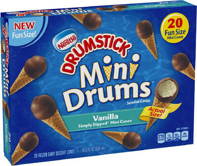 Vanilla simply dipped mini frozen sundae cones