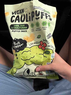 Vegan Caulipuffs Corn, Rice & Cauliflower Puffed Snack Salt & Pepper