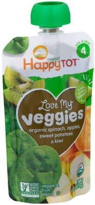 Veggie & Fruit Blend Baby Food, Spinach, Apple, Sweet Potato, Kiwi