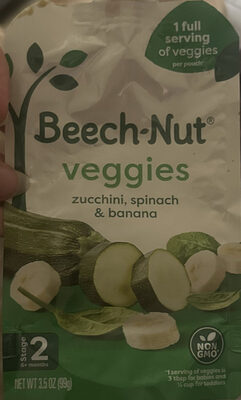 Veggies zucchini, spinach & banana