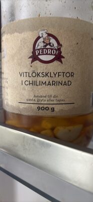 VITLÖKSKLYFTOR I CHILIMARINAD