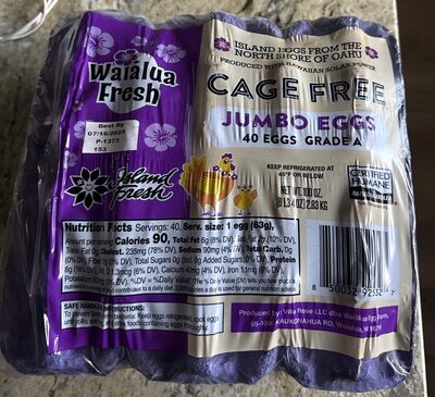 Waialua Fresh Cage Free Jumbo Eggs