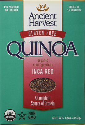 Washed & Rinsed Organic Quinoa: Inca Red Quinoa Gluten Free