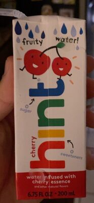 Water infused with cherry essence