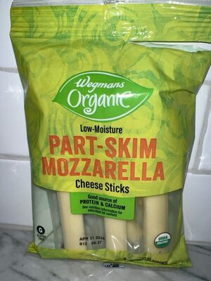 Wegman’s Organic Low-Moisture Part-Skim Mozzarella Cheese Sticks