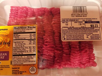 Wegmans Lean Ground Beef Cooked