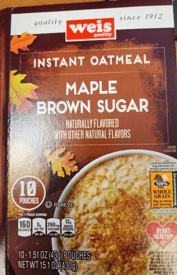 Weis Maple Brown Sugar Instant Oatmeal