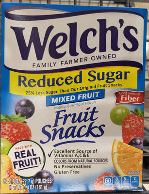 Welch's Reduced Sugar Mixed Fruit Fruit Snacks