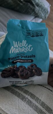 Well Market coated micro pretzels dark chocolate